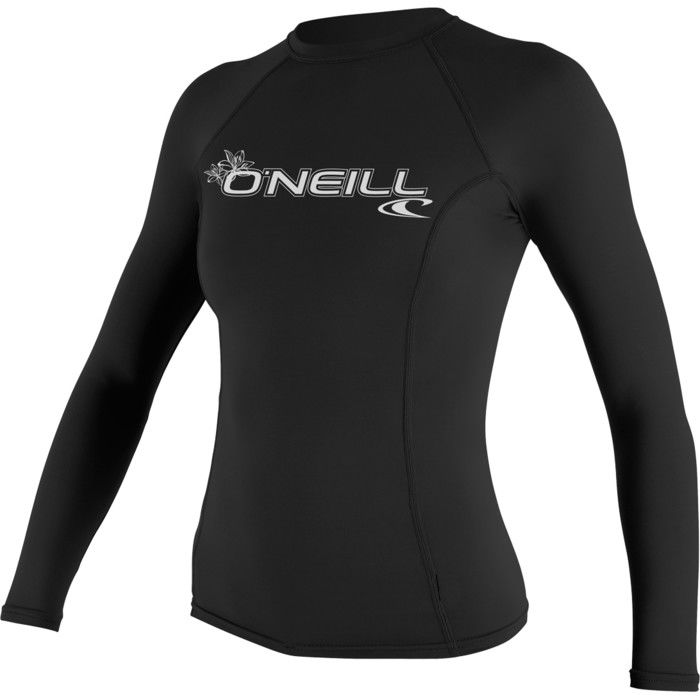 2024 O'neill Bsico De Mujer Skins Manga Larga Crew Lycra Vest 3549 - Negro