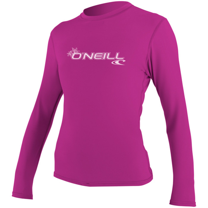 2024 O'Neill Mujer Basic Skins Camiseta De Manga Larga FOX PINK 4340