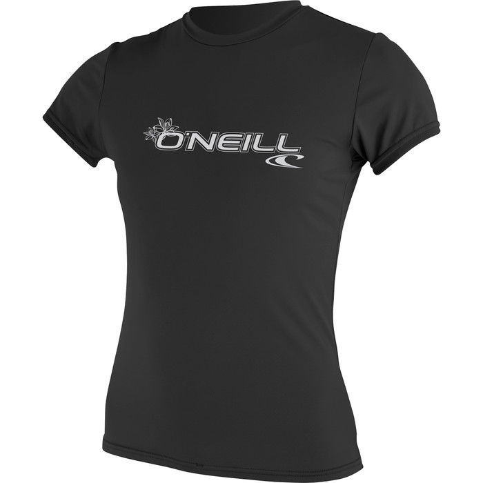 2024 O'Neill Womens Basic Skins Short Sleeve Rash Tee 3547 - Black