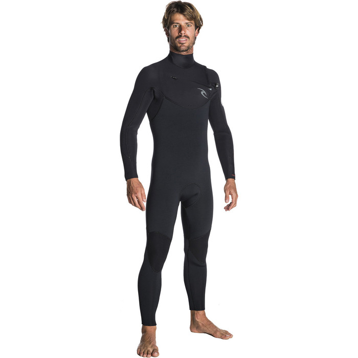 2019 Rip Curl Mens Dawn Patrol 3/2mm Chest Zip Wetsuit BLACK WSM7AM