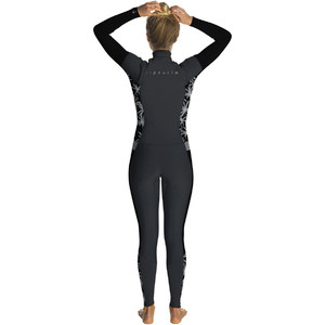 Traje De Neopreno Rip Curl Mujer Dawn Patrol 3/2mm Chest Zip Negro / Gris Wsm7ks