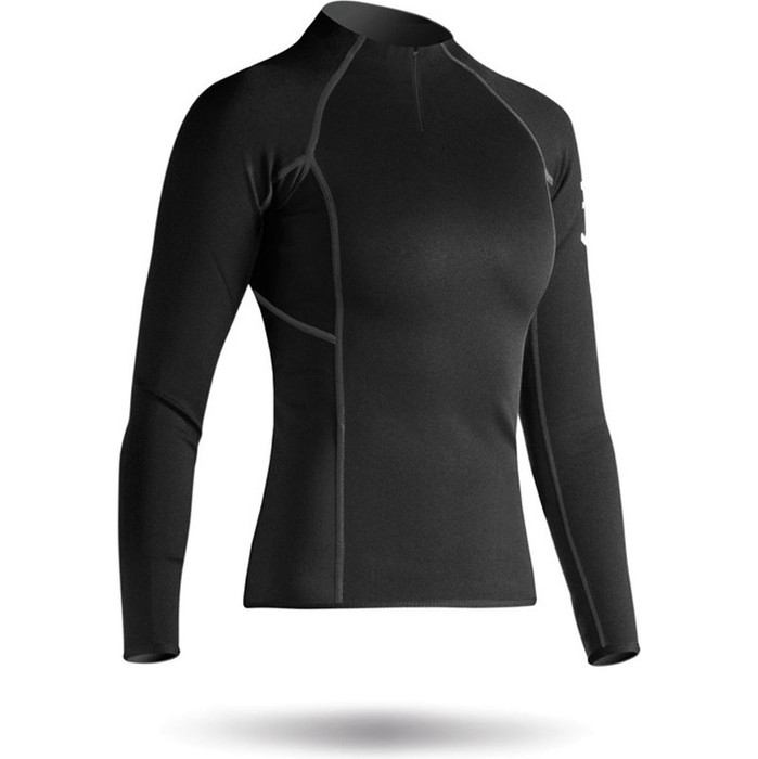 2021 Zhik Fleece Hidrofbico Para Mujer Top Quarter Zip Black Top410zw