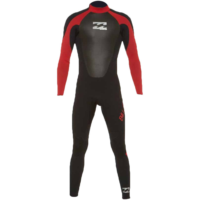 2019 Billabong Junior Intruder 3/2mm Gbs Traje De Neopreno Con Back Zip Rojo 043b15