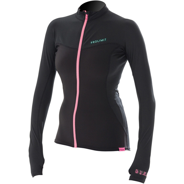 2018 Prolimit Mujeres Loosefit QD SUP Top Negro / Aqua 84700