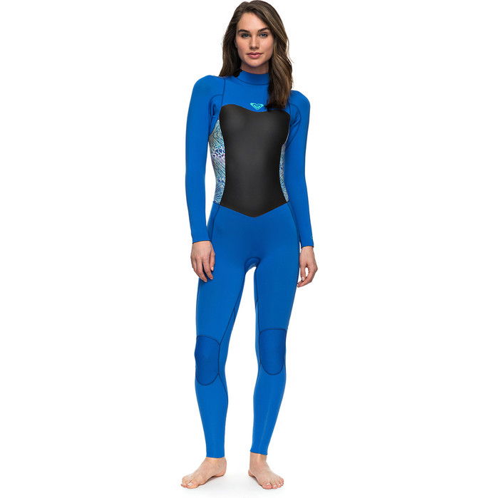 2018 Roxy Womens Syncro Series 4/3mm GBS Back Zip Wetsuit BLUE ERJW103027