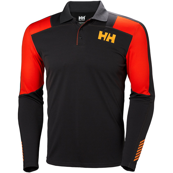 2019 Helly Hansen Lifa Active Light LS Polo Ebony 49332