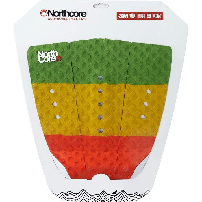 2024 Almohadilla Deck Northcore Ultimate Grip The Rasta - Red / Green / Yellow NOCO63G