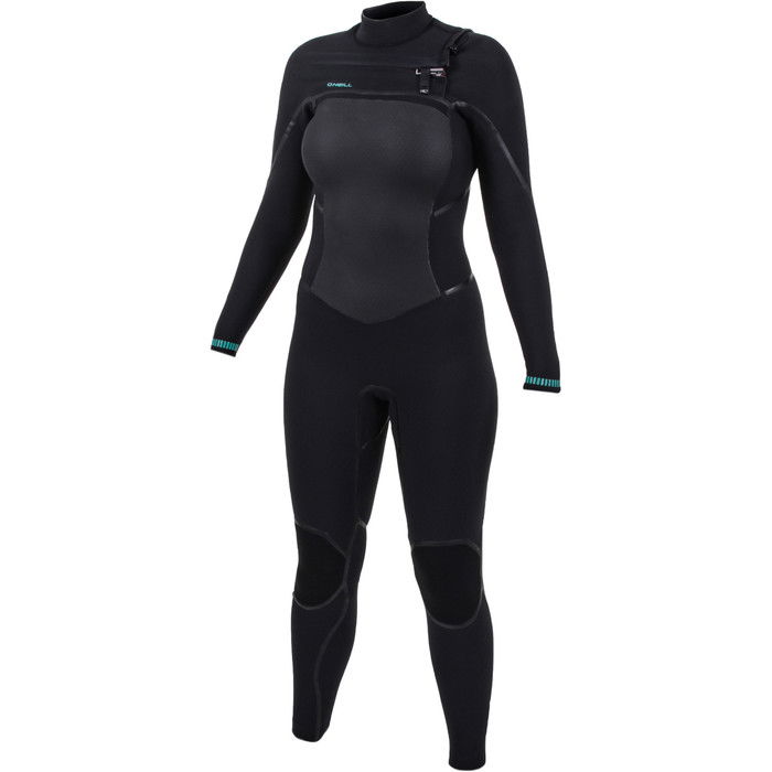 2022 O'Neill Womens Psycho Tech+ 5/4mm Chest Zip Wetsuit Black 5367