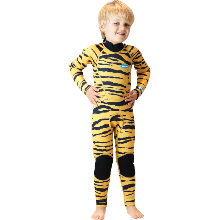 2023 Saltskin Junior 3/2mm Back Zip Wetsuit - Tiger