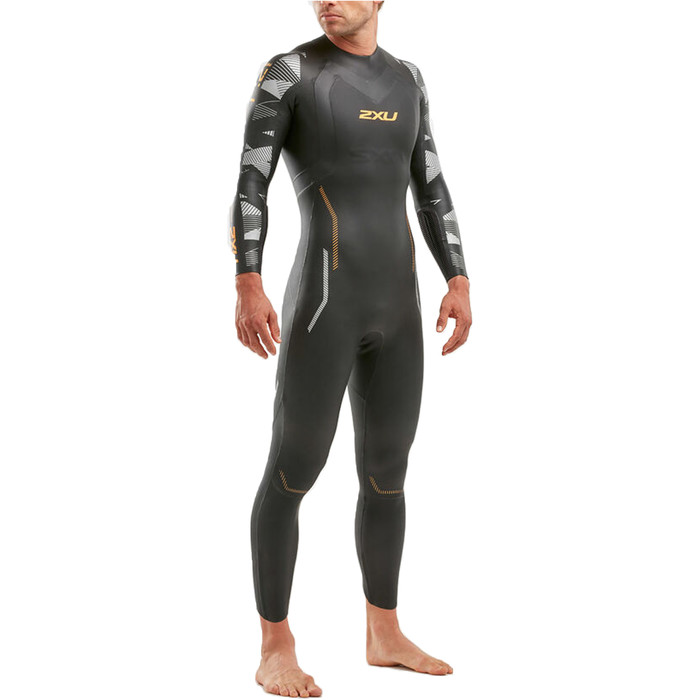 2022 2XU Hombres P:2 Propel Swim Neopreno MW4990C - Black / Orange Fizz