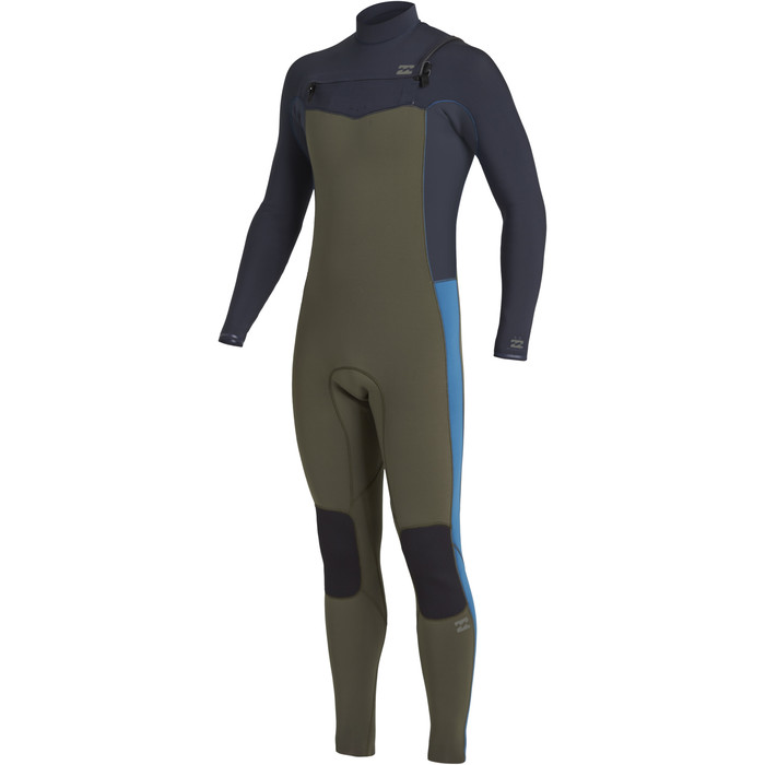 2020 Billabong Mens Revolution 3/2mm Chest Zip Wetsuit U43M55 - Dark Olive