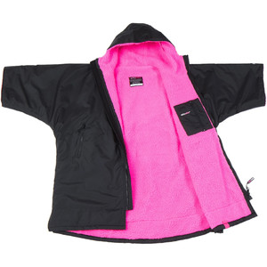 2024 Dryrobe Advance Junior Short Sleeve Change Robe V3 V3KSS - Black / Pink