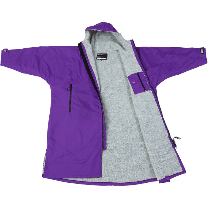 2023 Dryrobe Advance Cambio De Manga Larga Robe DR100L - Morado / Grey