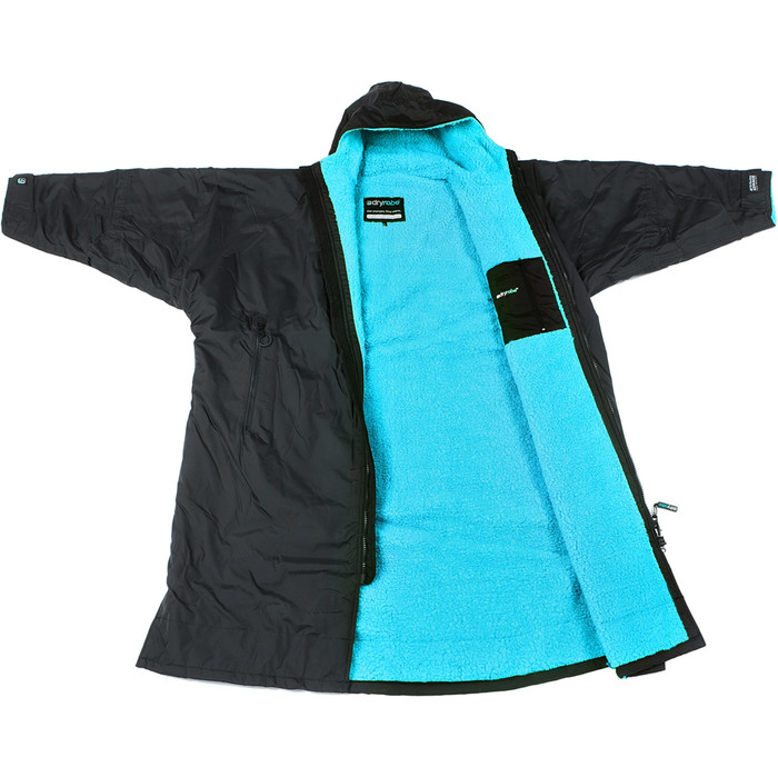 2023 Dryrobe Advance Cambio De Manga Larga Robe DR100L - Black / Azul