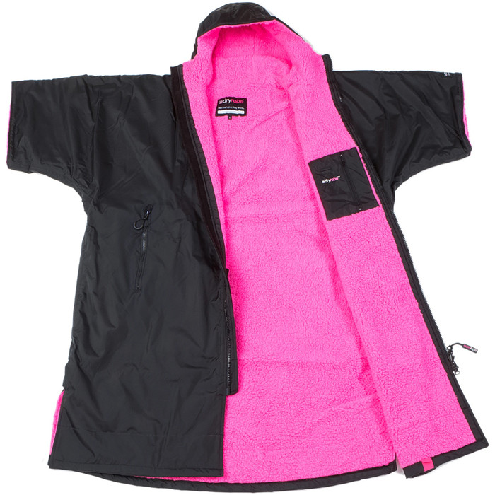 2023 Dryrobe Advance Cambio De Manga Corta Robe DR100 - Black / Rosa