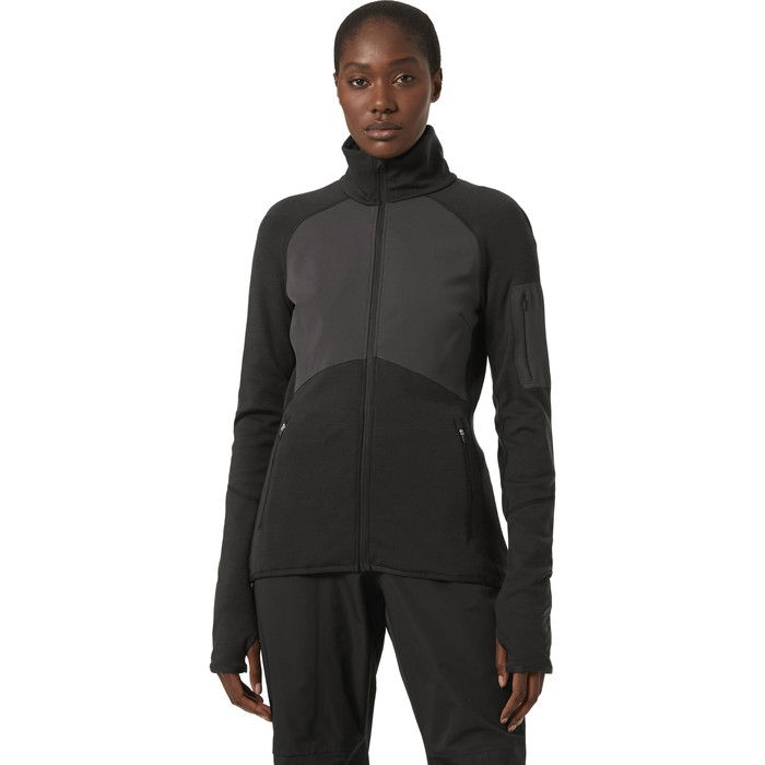 2023 Helly Hansen Womens Lifa Merino Midlayer Jacket 48180 - Black