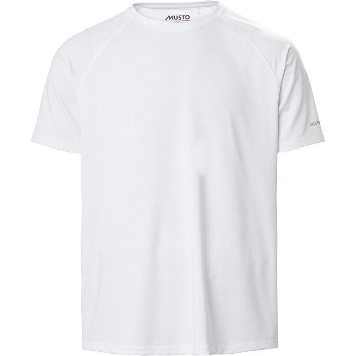 2024 Musto Camiseta De Manga Corta Con Bloqueador Solar Evo Para Hombre 2.0 81154 Blanco