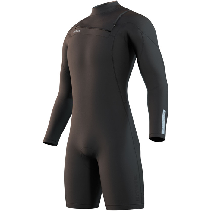 2021 Mystic Mens Marshall 3/2mm Long Sleeve Shorty Wetsuit 210112 - Black