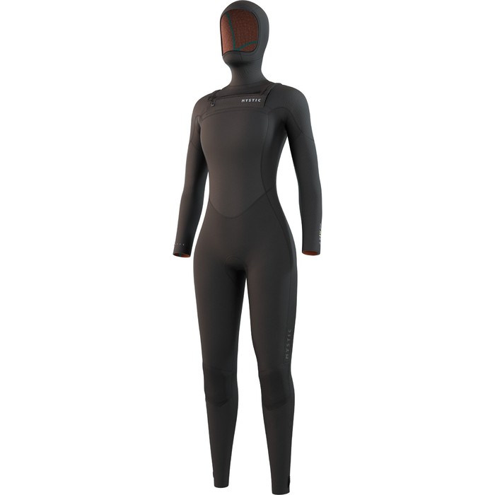 2024 Mystic Mujer Gem 6/4/3mm Chest Zip Con Capucha Neopreno 35000.220015 - Black