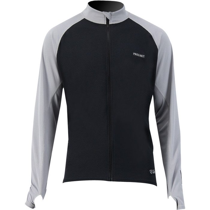 2024 Prolimit Mens Quick Dry Long Sleeve SUP Top 14430 - Black / Grey