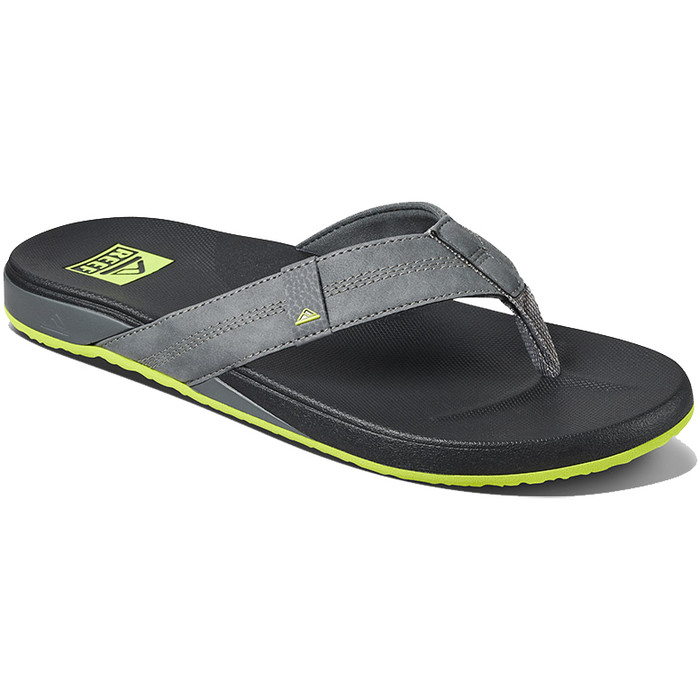 2021 Reef Cushion Phantom Flip Flops CI4008 - Black / Lime