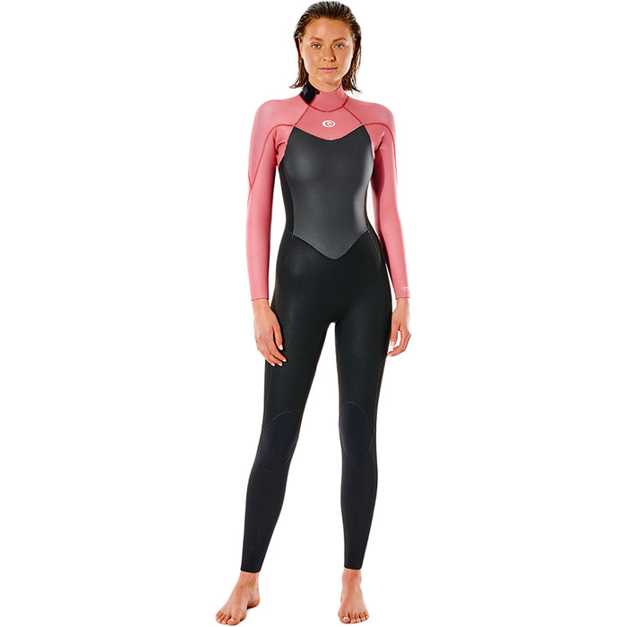 2022 Rip Curl Womens Omega 4/3mm Back Zip Wetsuit WSM9CW - Dusty Rose