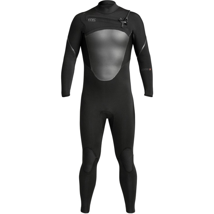 2023 Xcel Hombres Axis X 4/3mm Chest Zip Neopreno MT43Z2S0 - Black