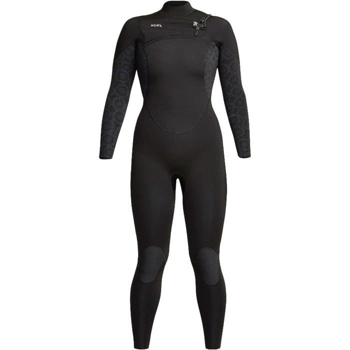 2023 Xcel Womens Comp 3/2mm Chest Zip Wetsuit WN32ZX - Black / Flower