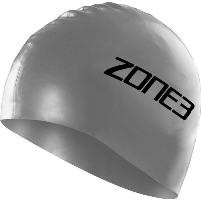 2024 Zone3 Gorro De Natacin De Silicona Sa18scap - Plata