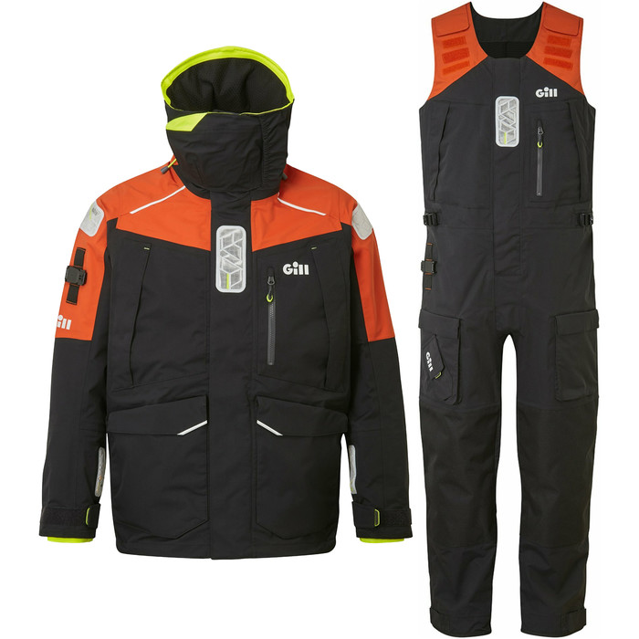 2023 Gill Hombres Os1 Conjunto Combinado Vela Ocenica Gmos1cs - Graphite / Naranja