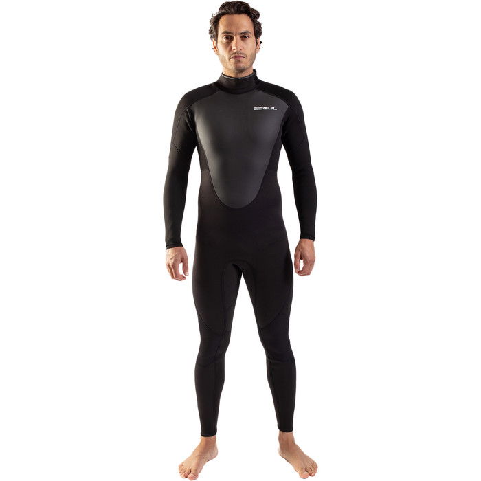 2024 Gul Mens Response 3/2mm Back Zip Wetsuit RE1321-C1 - Black