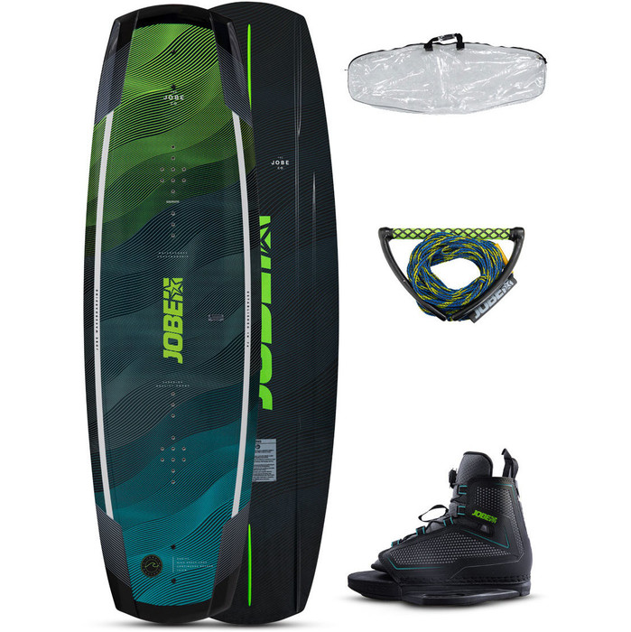 2023 Jobe Vanity Wakeboard 141 and Maze Binding Package 278822003 - Black / Green