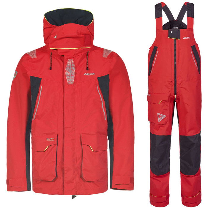 Musto 2024 Conjunto Combinado De Chaqueta Y Musto Br2 Offshore Para Hombre - Rojo Verdadero