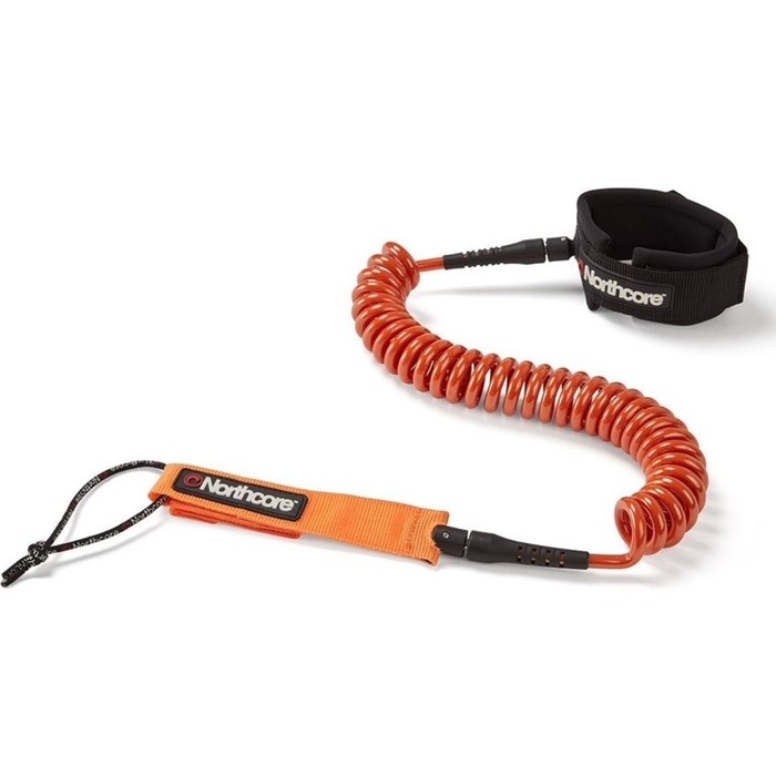 2024 Northcore 10FT SUP Coiled Leash NOCO138C  - Orange