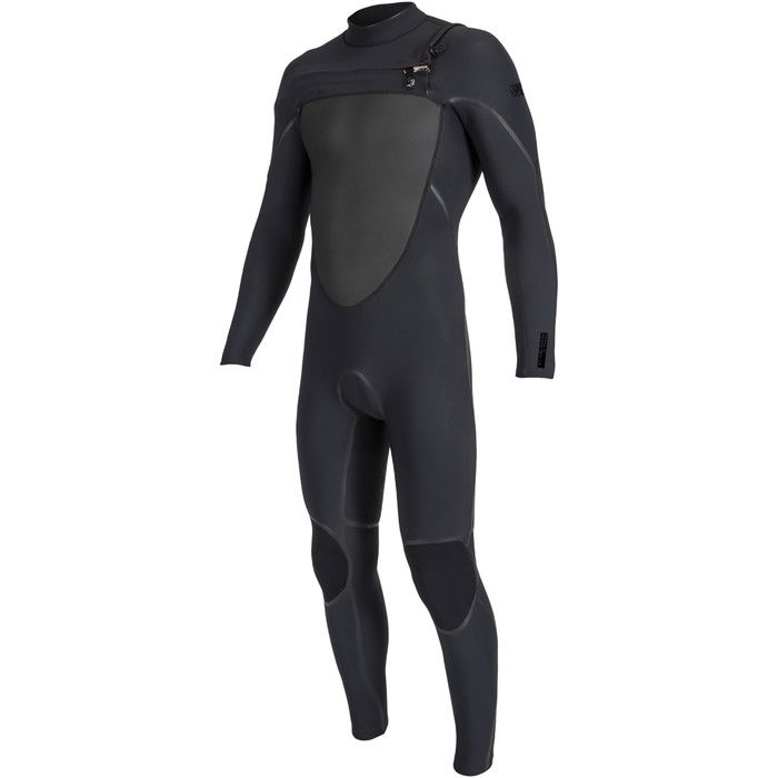 2024 O'Neill Mens Psycho Tech 4/3mm Chest Zip Wetsuit 5505 - Black