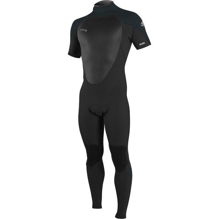 2024 O'Neill Mens Epic 3/2mm Short Sleeve Back Zip GBS Wetsuit 4732B - Black / Gunmetal