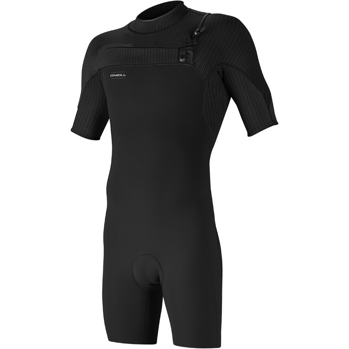 2024 O'Neill Hombres Hyperfreak 2mm Chest Zip Gbs Shorty Neopreno 5495 - Black