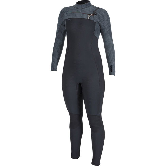 2024 O'Neill Mujer Blueprint 4/3+mm Chest Zip Neopreno 5501 - Black / Shade