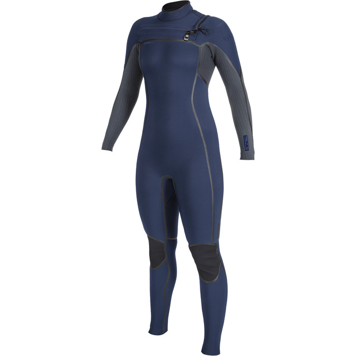 2024 O'Neill Mujer Hyperfreak Fire 5/4mm Chest Zip Neopreno 5551 - Navy / Shade