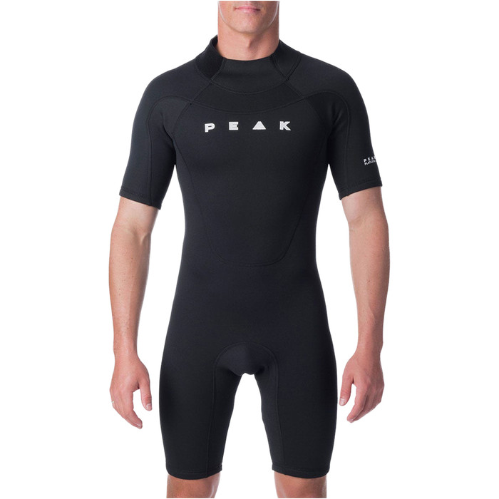 2023 Peak Hombres Energy 1.5mm Back Zip Shorty Neopreno PM406M - Black