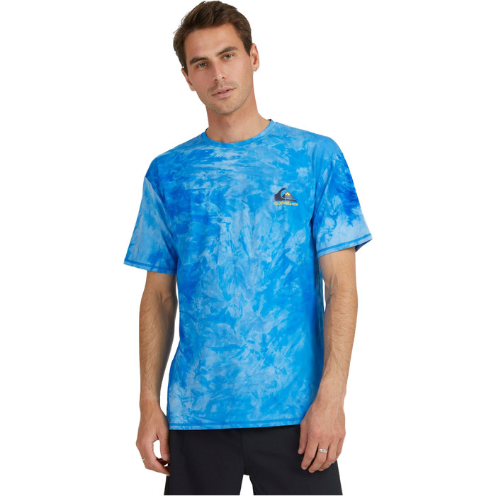 2022 Quiksilver Camiseta Tie Dye Surf Hombre Eqywr03353 - Azul Claro