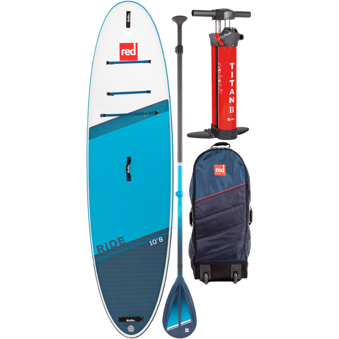 2023 Red Paddle Co 10'8 Ride Stand Up Paddle Board, Bag, Pump, Paddle & Leash - Hybrid Tough Package