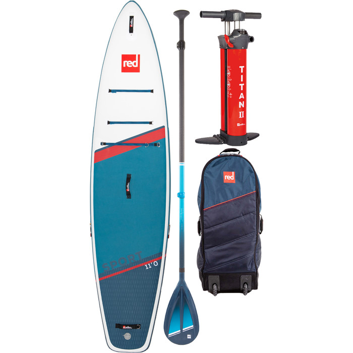 Red Paddle Co 11'0 Sport Stand Up Paddle Board, Bag, Pump, Paddle & Leash - Hybrid Tough Package