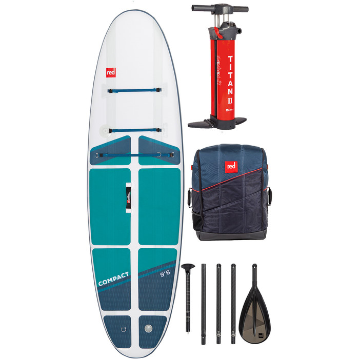  Red Paddle Co 9'6 Compact Stand Up Paddle Board Bolsa, Bomba, Remo Y Correa - Compact Paquete