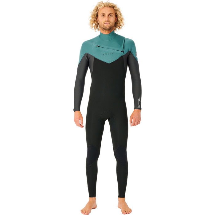 2023 Rip Curl Hombres Dawn Patrol Performance 4/3mm Chest Zip Neopreno WSM9WM - Muted Green