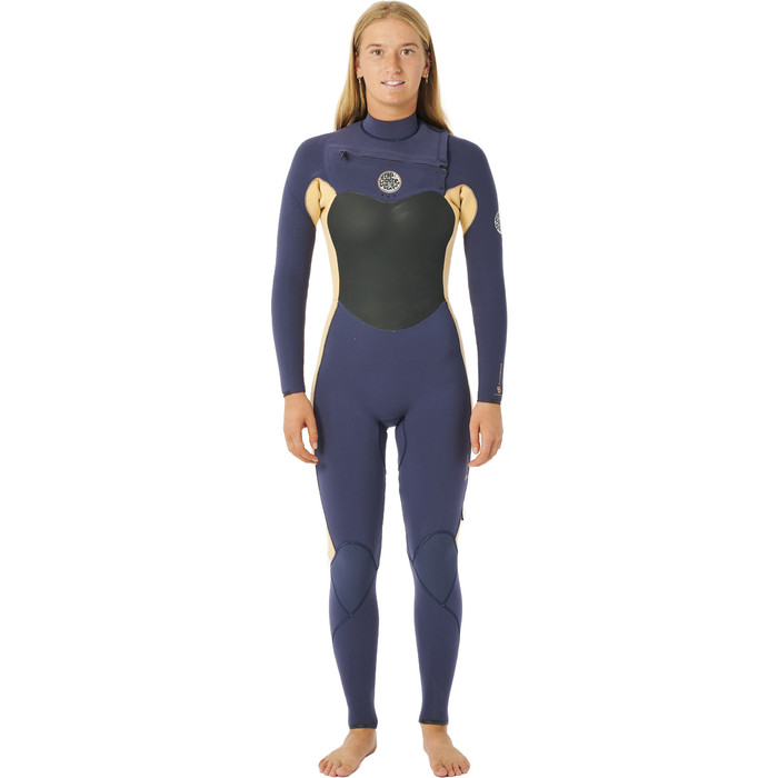 2023 Rip Curl Mujer Flashbomb 5/3mm Chest Zip Neopreno WSTYGG - Slate