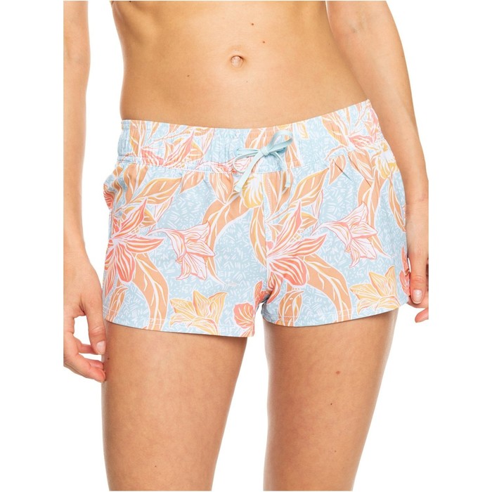 2022 Roxy Womens Island In The Sun Boardshorts ERJBS03208 - Cool Blue / Island Time