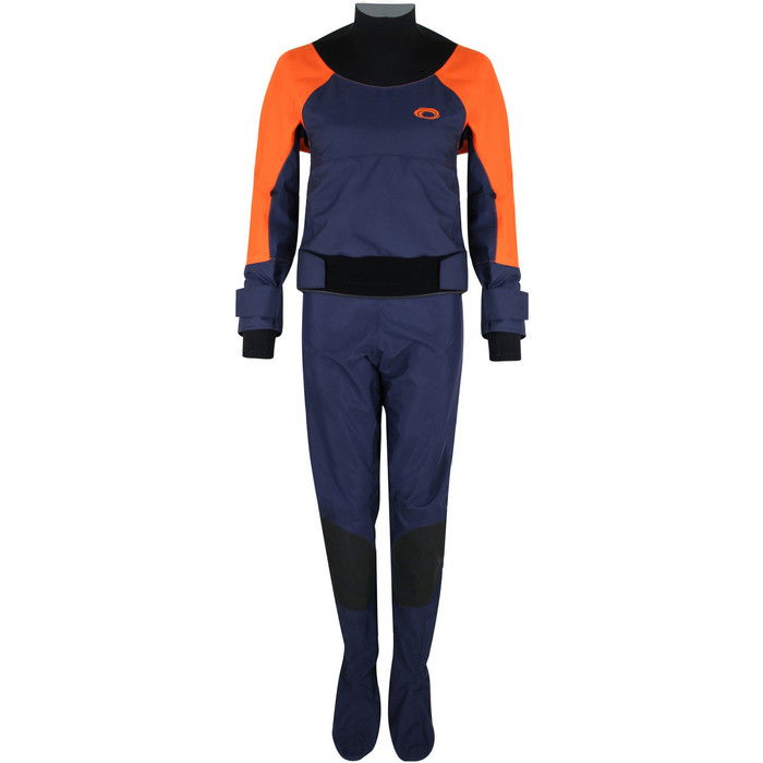 2024 Typhoon Mujer Hendra Bisagra Zip Traje 100185 - Naranja / Navy