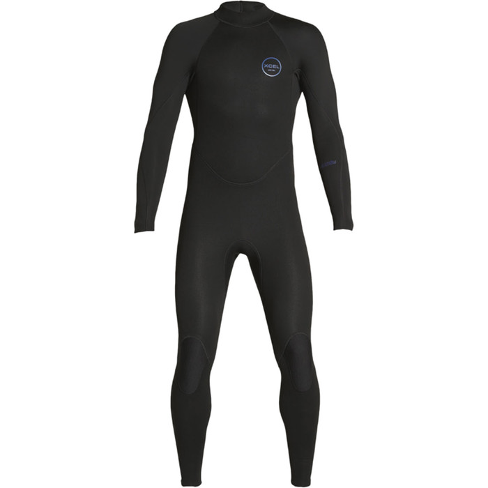 2024 Xcel Mens Axis 3/2mm Flatlock Back Zip Wetsuit MN32AX19 - Black