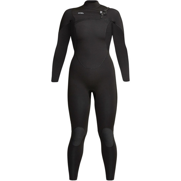 2024 Xcel Mujer Comp 4/3mm Chest Zip Neopreno WN43ZXC0 - Black